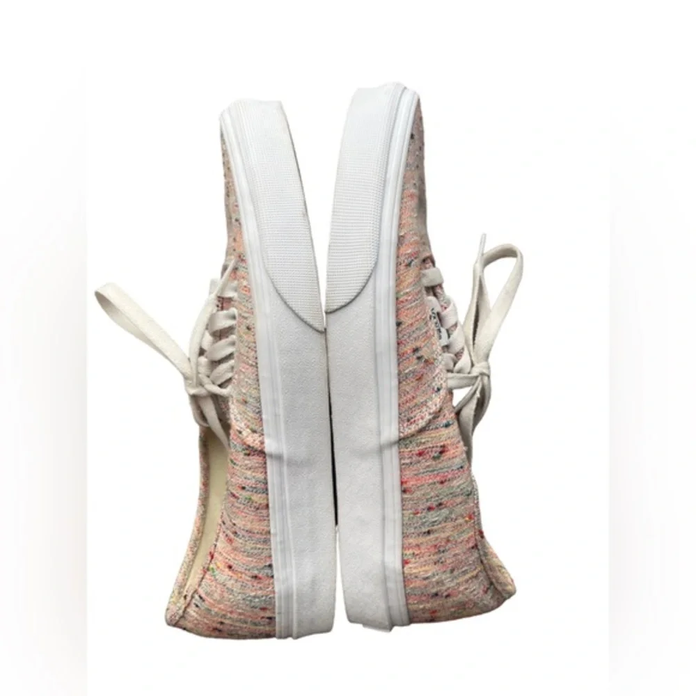 Vans Multicolor Knit Lace-Up Sneakers in Cream and Pastel Speckle